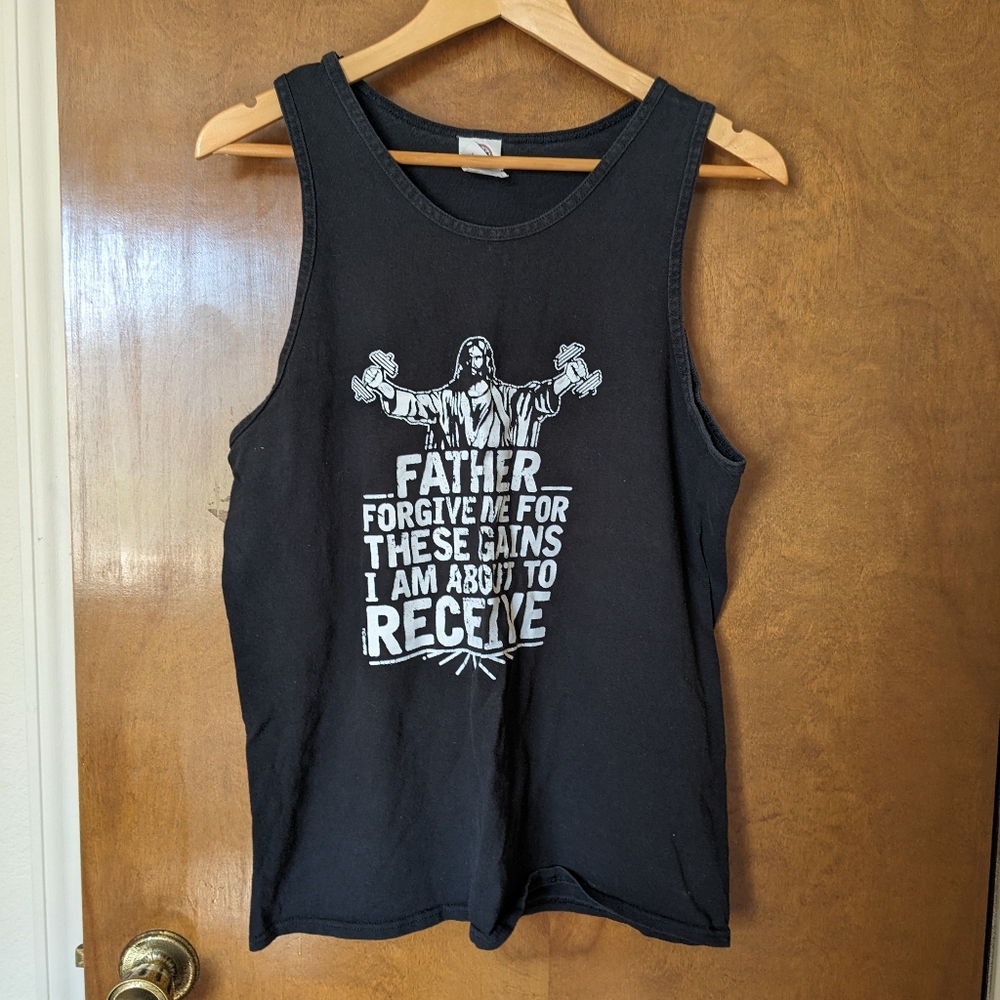 Delta Black Sleeveless Gym Bro Tank Top